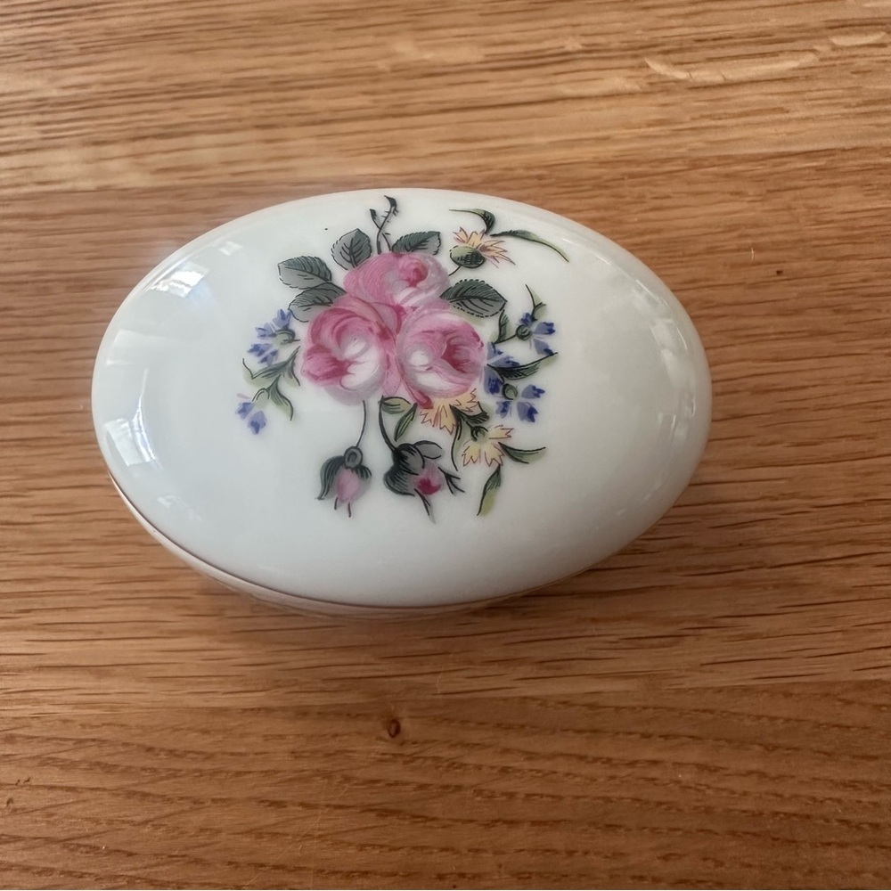 Limoges France Haviland Oval Porcelain Floral Trinket Box